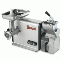 Sirman TCG 12 Dakota Electric Meat Mincer - with Integrated Grater - Removable Grinding Unit in Aluminium and Stainless Steel - Three-phase - 1100 Watt