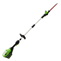 Greenworks G60PHT51 60 V Battery-powered Hedge Trimmer on Extension Pole - WITHOUT BATTERY AND BATTERY CHARGER
