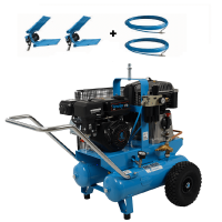Campagnola MC 658 7Hp Petrol Engine-driven Air Compressor KIT + 2 Tuono Evo Pneumatic Olive Harvesters
