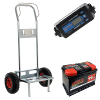 Full kit: GeoTech Battery Trolley + 95 Ah Battery + Awelco Automatic 20 Battery Charger