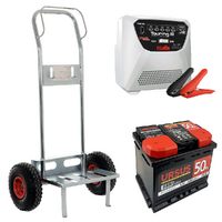 Full kit: GeoTech Battery Trolley + 60Ah Battery + Telwin Touring 18 Battery Charger