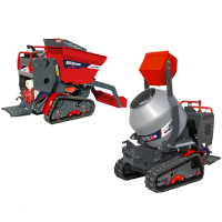 AgriEuro Top-Line RAPTOR 6800 HED Tracked Power Barrow - Honda GXe270 - with Loading Bucket + Cement Mixer