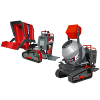 AgriEuro Top-Line RAPTOR 6800 HEDT 4.0 Tracked Power Barrow - Honda GXe270 - with Loading Bucket + Cement Mixer