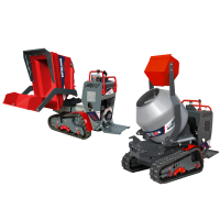 AgriEuro Top-Line RAPTOR 6800 YEDT 4.0 Tracked Power Barrow - Yanmar L100E - with Loading Bucket + Cement Mixer