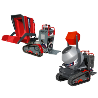 AgriEuro Top-Line RAPTOR 7800 YEDT 4.0 Tracked Power Barrow - Yanmar L100E - with Loading Bucket + Cement Mixer