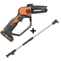 Worx WG324E - Manual 20V 2 Ah Battery-powered Pruner + Extension Pole