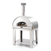 Fontana Mangiafuoco INOX - Outdoor Wood-fired Oven with Cart