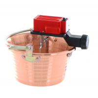NuovaFac Cuoca Automatica - Hammered Copper Electric Polenta Pot with 4 L Flat Base - 5W