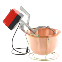 NuovaFac Cuoca Automatica -  Smooth Copper Electric Polenta Pot with 4L Round Base - 24W