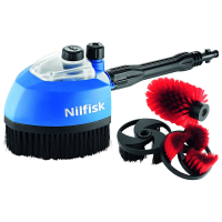 Nilfisk 3 in 1 Multi Brush Kit for Cars, Wheel Rims and Garden