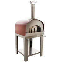 Seven Italy Persefone Rosso - Outdoor Wood-fired Oven with Cart