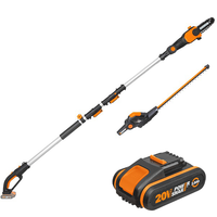 Worx WG908E - Pruner - Multifunctional cordless pole-mounted hedge trimmer - 20V 2Ah battery