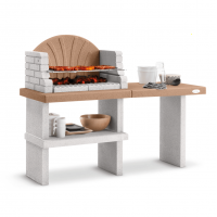 Palazzetti Vasto Masonry Wood-fired and Charcoal Barbecue