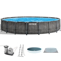Intex Prisma Frame Greywood 26744NP - Round Pool