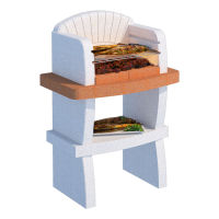 Linea VZ Modena - Wood and Charcoal Masonry Barbecue