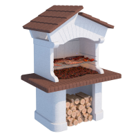 Linea VZ Canarie - Wood and Charcoal Masonry Barbecue