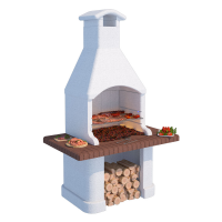 Linea VZ Posillipo -  Wood and Charcoal Masonry Barbecue