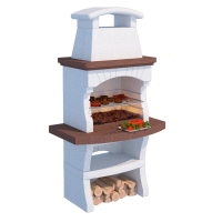 Linea VZ Maiorca - Wood and Charcoal Masonry Barbecue
