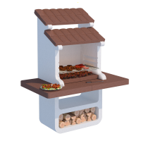 Linea VZ Portocervo - Wood and Charcoal Masonry Barbecue