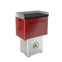 VZ QBY Line - Transportable pyrolytic pellet barbecue red
