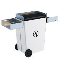 Linea VZ White Party - Pyrolytic Pellet Barbecue with Wheels