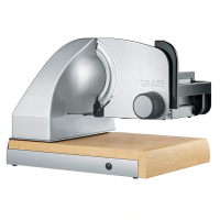 Graef SKS Line 850 Silver - Cantilever Meat Slicer with 170 mm blade - With wooden cutting board and knife drawer