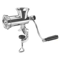 Tre Spade TC-8 Inox - Manual Crank Meat Mincer - Fixing Clamp - N.8