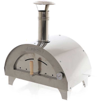 AgriEuro Premium Line Quattro Stagioni - Outdoor Wood-Fired Pizza Stainless Steel Oven 60x40 - for 1 Pizza