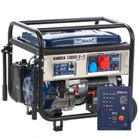 BullMach AMBRA 13800 E-3 - Petrol-powered Wheeled Generator with 10 kW AVR - DC 9 kW Three-phase + ATS