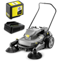 Karcher KM 70/25 C Bp 2SB - Battery-powered Sweeper with collection basket - 5Ah 36V