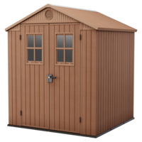 Keter Darwin Brown - Garden shed - With Front Windows - 190x183x221 cm