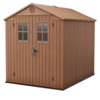 Keter Darwin Brown - Garden shed - With front windows - 190x244x221 cm
