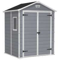 Keter Manor Gray - Garden shed - With side window - 185x152x226 cm