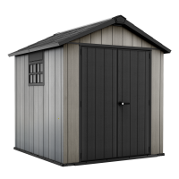 Keter Oakland 757 - Garden Shed - With Double-leaf Door and Window - 229x223.5x242 cm
