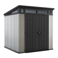 Keter Artisan Grey - Garden Shed - With Double-leaf Door - 214x218x226 cm