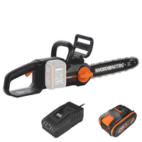 Worx Nitro WG350E - 20V/4Ah Battery-powered Electric Chainsaw - 30 cm Blade