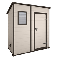 Keter Manor Pent Beige - Garden Shed - With Front Window - 183.5x111x200.5 cm