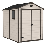 Keter Manor Beige - Garden Shed - With Side Window - 185.8x236.8x227 cm