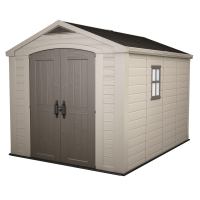 Keter Factor Beige - Garden Shed - With Side Window - 256.5x331.5x243 cm
