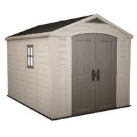 Keter Factor Beige - Garden Shed - With Side Window - 256.5x331.5x243 cm