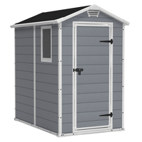 Keter Manor Grey - Garden Shed - With Side Window