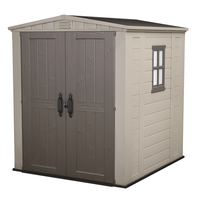 Keter Factor Beige - Garden Shed - With Side Window - 178x195.5x208 cm