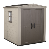 Keter Factor Beige - Garden Shed - With Side Window - 178x195.5x208 cm
