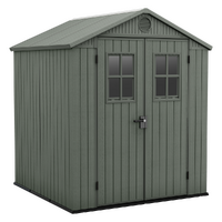 Keter Darwin Green - Garden Shed - with Front Windows - 190x183x221 cm