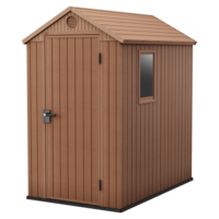 Keter Darwin Brown - Tool Shed - with Front Window - 125.8x184.5x205.1 cm