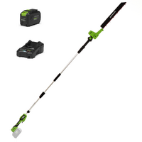 Greenworks G48PHTII - Battery-powered Hedge Trimmer on Extension Pole - 48V 4Ah