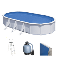 GRE Fidji Oval 730x375x120cm - Above-ground Steel Pool