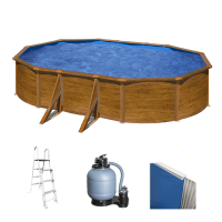 Gre Pacific Oval 610x375x120cm - Above-ground Steel Pool