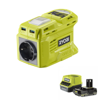 Ryobi RY18BI150B-0 - Inverter 18V 2Ah - Power 150 W - Charger function