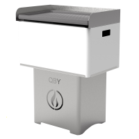 Linea VZ QBY bianco - Transportable Pyrolytic Pellet Barbecue